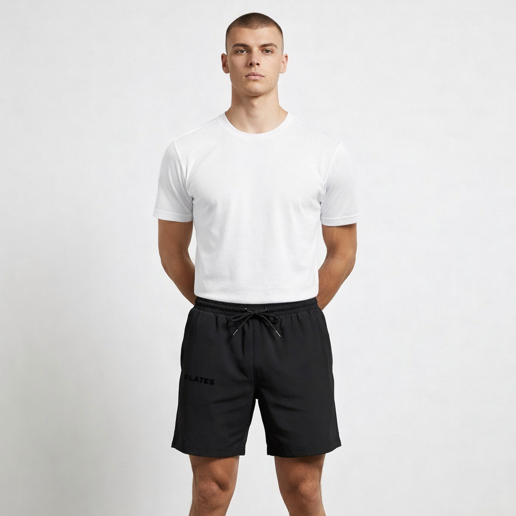 Plates Men’s 7" Performance Woven Shorts - Black
