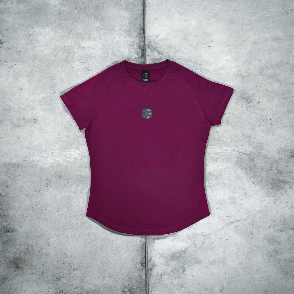 Plates Women’s Raglan Performance Tee - Wine Red