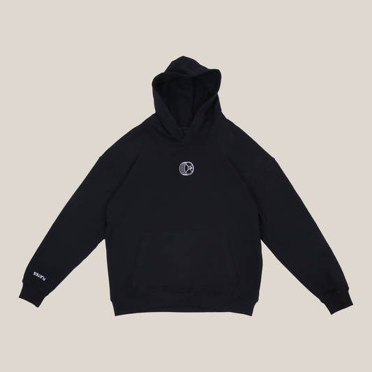 Plates Unisex Lightweight Oversized Hoodie - Black