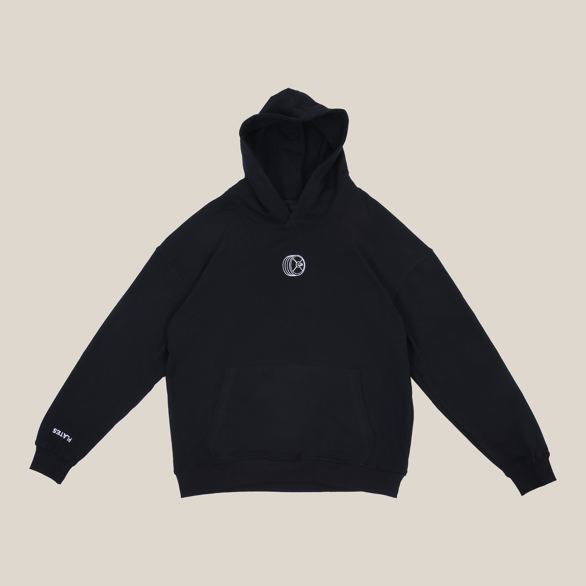 Plates Unisex Lightweight Oversized Hoodie - Black