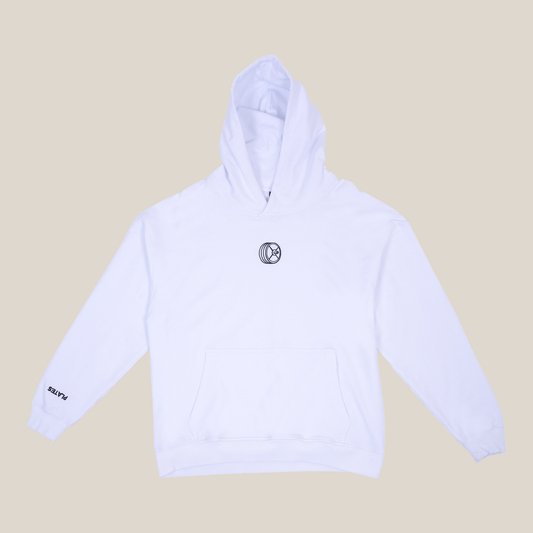 Plates Unisex Lightweight Oversized Hoodie - White