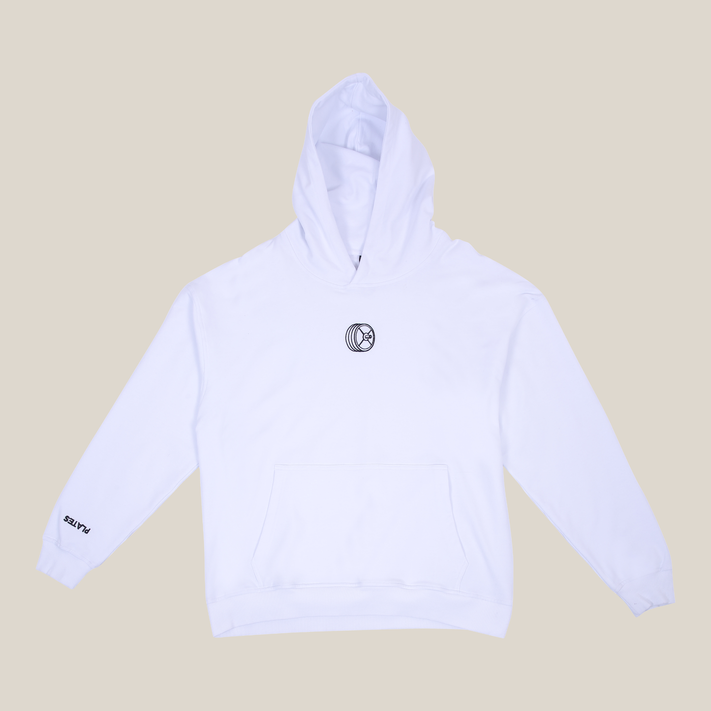 Plates Unisex Lightweight Oversized Hoodie - White