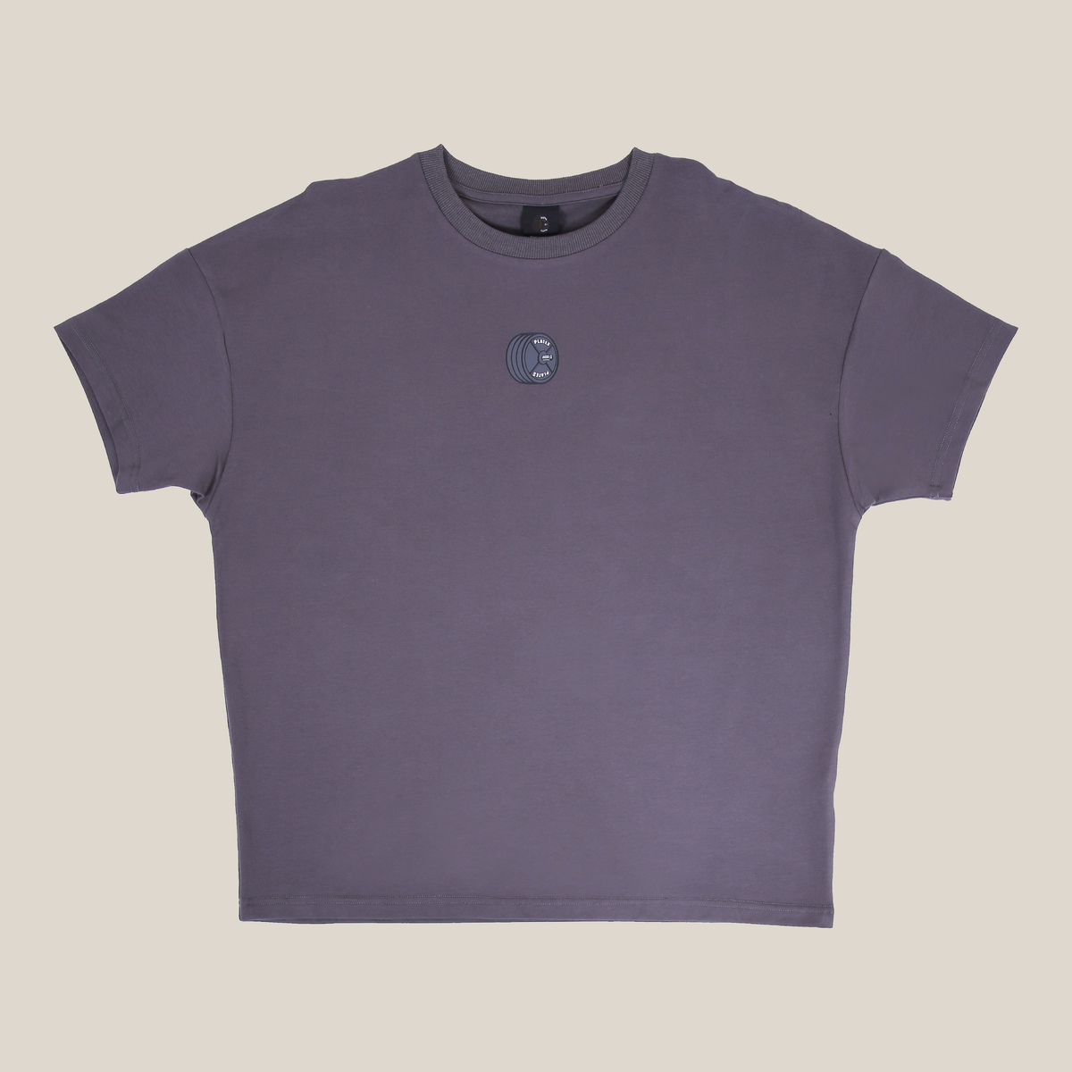 Plates Unisex Oversized Tee - Charcoal Gray