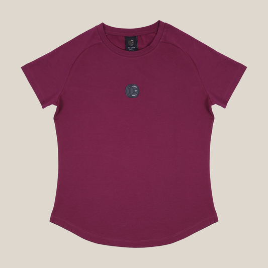 Plates Women’s Raglan Performance Tee - Wine Red